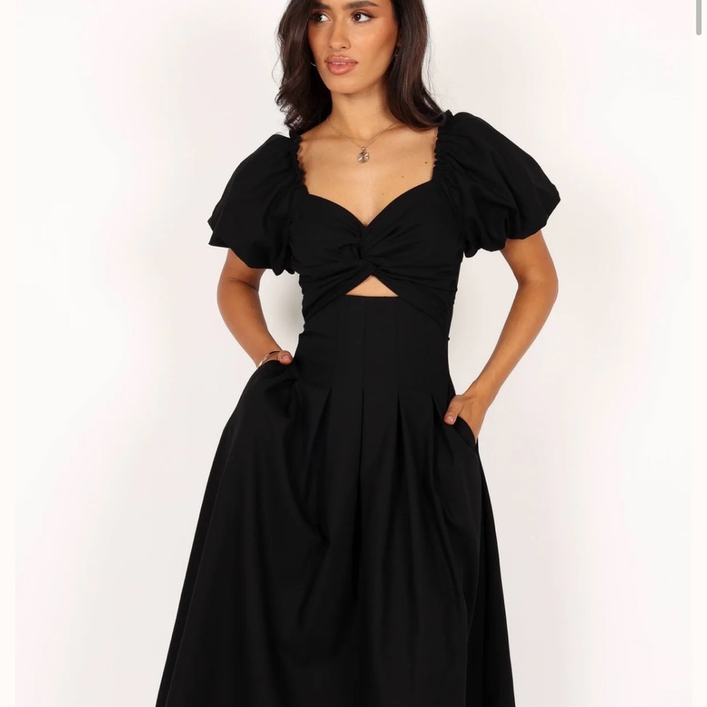 Petal and Pup Maria Puff Sleeve Midi Dress